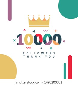 10000 Followers thank you design