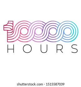 10000 Hours Vector Design For Apparel And T Shirt