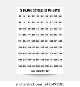 10,000 Money Saving Challenge,Saving Cash Tracker,Money Saving Planner,Printable Cash Saver,Savings Tracker,Money Challenge,Saving Challenge