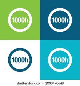 Indicador de la lámpara circular de 1000h Indicador de la lámpara plana de cuatro colores mínimo conjunto de iconos