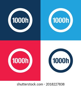 1000h Circular Label Lamp Indicator blue and red four color minimal icon set