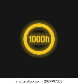 Icono de luz de la lámpara circular de 1000h