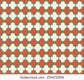 1001 Night Arabesque. Moroccan Seamless Pattern. Elegant Moroccan Seamless Pattern. Arabic Mubarak Mosaic. Traditional Muslim Lantern Ornament. Ramadan Kareem Tender Motif. Mosque Window Pattern.