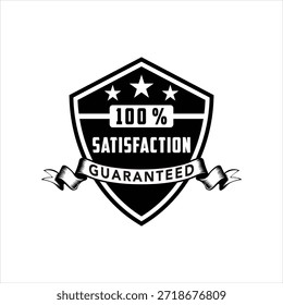 100% 25 satisfacción garantizada logo elemento de diseño Vector