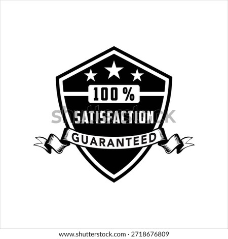 100%25 satisfaction guaranteed logo design element vector
