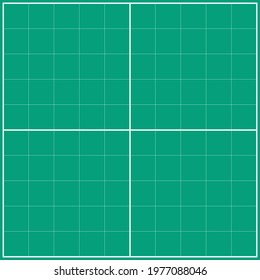 100-cell Green graph paper with white lines
