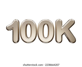 100k follower text effect vector illustration