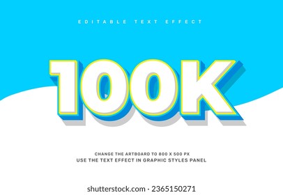 
100k followers editable text effect template