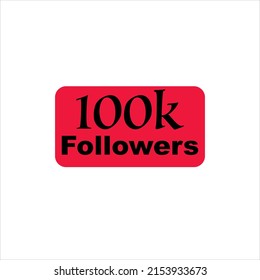 100k Anhänger Rote Vektorsymbol Stempel, Logo-Abbildung.