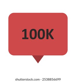 100k ilustrado no fundo branco