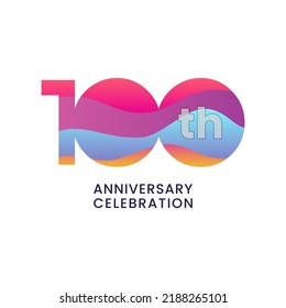 100th Anniversary Celebration design template. vector template illustration