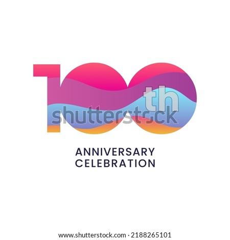 100th Anniversary Celebration design template. vector template illustration