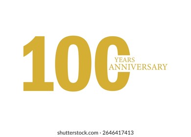 100th Anniversary Celebration Logo – Elegant and luxury Vector Icons for Milestone Celebrations in gold color.
