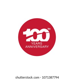 100th anniversary emblem. One hundred years anniversary celebration symbol