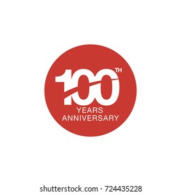 100th anniversary emblem. One hundred years anniversary celebration symbol