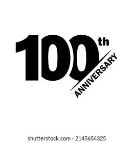 100th Anniversary Illustration Vector Design On White Background.