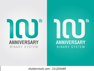 100th anniversary with an infinity symbol. Creative design. Business success.