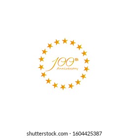 100th anniversary logo design template