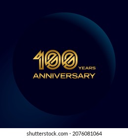 100. Jubiläum Logo-Vorlage. Vektorgrafik