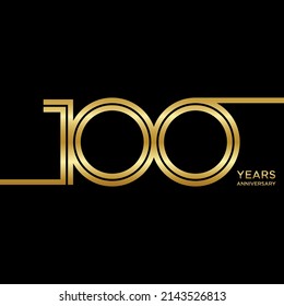 100th anniversary logotype. Anniversary celebration template design for booklet, leaflet, magazine, brochure poster, banner, web, invitation or greeting card. Vector illustrations.
