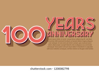 100th Anniversary numbers. background for anniversary
