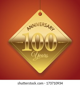 100th Anniversary poster / template/ tag design Vector Background