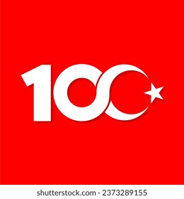 100th anniversary of the republic of Türkiye logo 