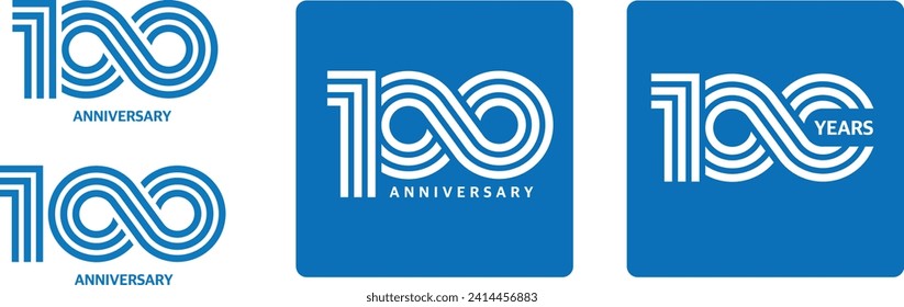 100th anniversary, vector logo, corporate