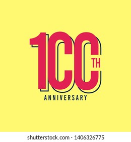 100Th Anniversary Vector Template Design Illustration