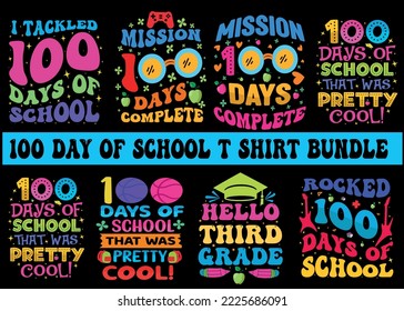 100th day of school magical t-shirt,100 th day school typography t shirt design