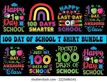 100th day of school magical t-shirt,100 th day school typography t shirt design