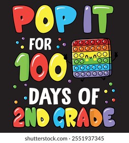 100 días de Pop de la escuela 100 días de juguete Fidget de segundo grado