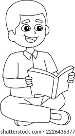 Aislado 100° Día De Estudiantes Leyendo Libro