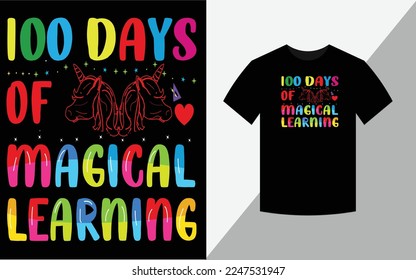 100th days of magical learning, T-shirt design