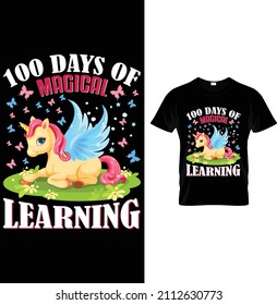 100th days of magical learning...t-shirt design