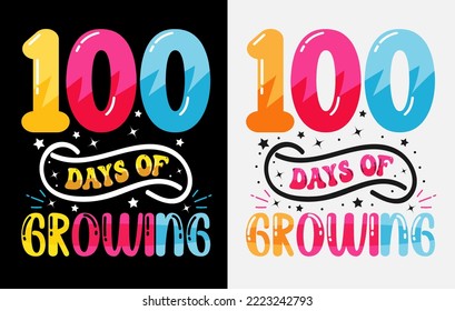 100th days of school, hundred days t shirt design, 100th days celebration t shirt