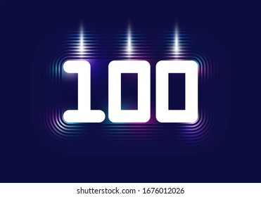 100th Year Anniversary Celebration Design. 