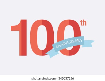100th years Anniversary Icon. Vector logo for design