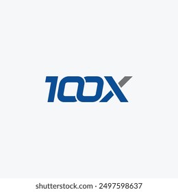 100x Logo, 100, Zahl Logo, 100 Jahre, Jahr Vektor Logo Vorlage