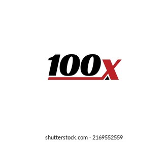 100X, X100 Initial letter logo