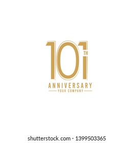 101 Th Year Anniversary Vector Template Design Illustration