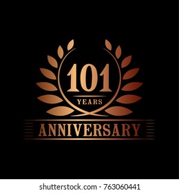 101 years anniversary logo template.