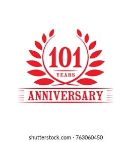 101 years anniversary logo template.