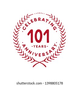 101 years design template. 101st vector and illustration.