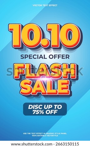 10.10 flash sale background template. digital promotion business concept