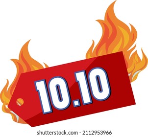 10.10 font logo for advertising illustration