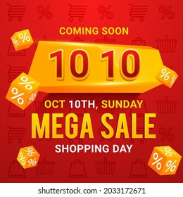 10.10 online shopping day sale banner