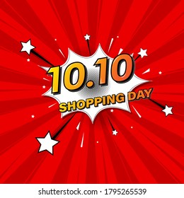 10.10 Sale Online Shopping discount. Flyer Banner design for marketing