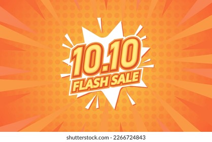 10.10 Verkaufsplakat oder Shopping Day Flyer Design. 10.10 Flash Verkauf online Banner. Sonderangebot oder Flash-Verkauf.