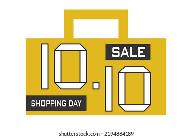 10.10  SALE Shopping Day, Vector illustration.